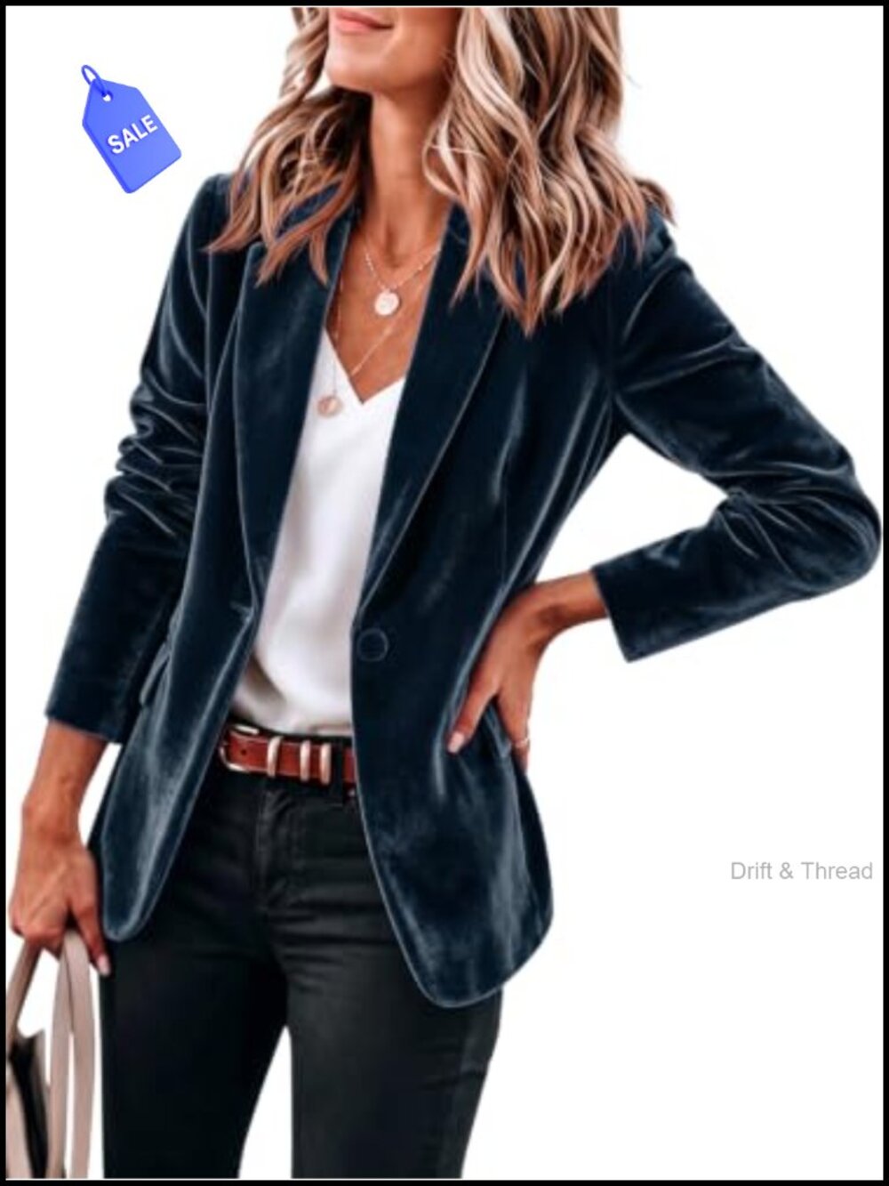 Womens Velvet Blazer Open Front Single Button Work Office Suit Jacket